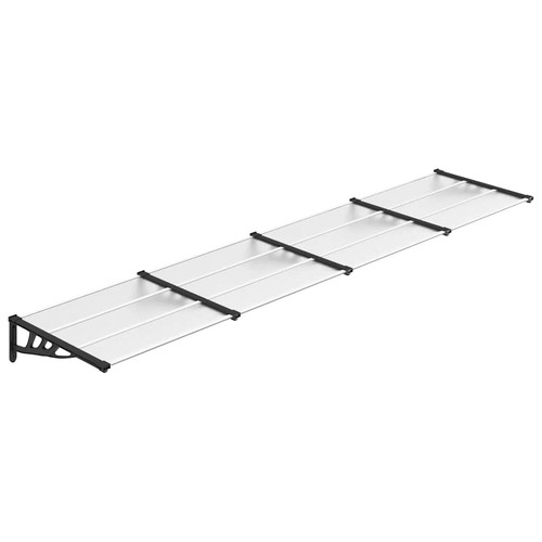 Black and Clear Polycarbonate Door Canopy for Outdoor Shelter vidaXL - Picture 5 of 49