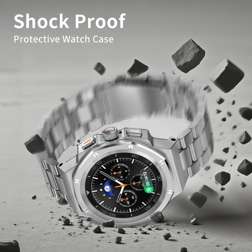 Steel Metal Mod Kit Bezel Case Band For Samsung Galaxy Watch8 Classic 46/40/44mm - Picture 14 of 43