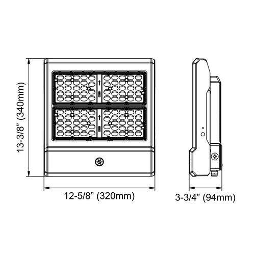 LED Flutlicht 100 ~ 277V 230W 13500 Lumen 5000K Wasserdicht Außenstrahler - Bild 6 von 8