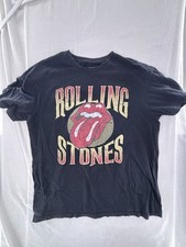 Rolling Stones Tongue Logo T Shirt Mens L Short Sleeve Black Unisex