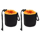 (2Pc)Neoprene Soft Dslr Camera Lens Pouch Bag Storage Cover Case S M L Xl Usa