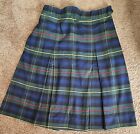 Flynn & O'Hara Navy/Green Plaid #55 School Skirt Girl's Uniform Size 10