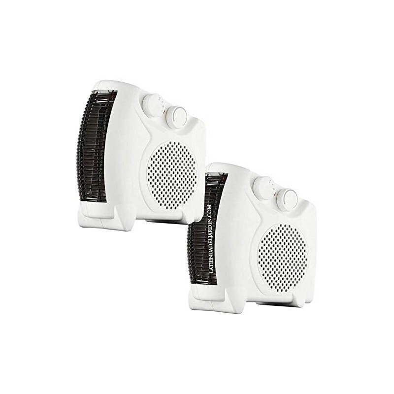 2 x Calefactor Eléctrico con Dos niveles de Calor y modo Ventilador de Aire Frío