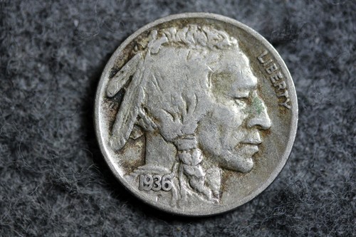 Estate Find 1936 - S/S Buffalo Nickel!! #J12341 - Foto 1 di 2