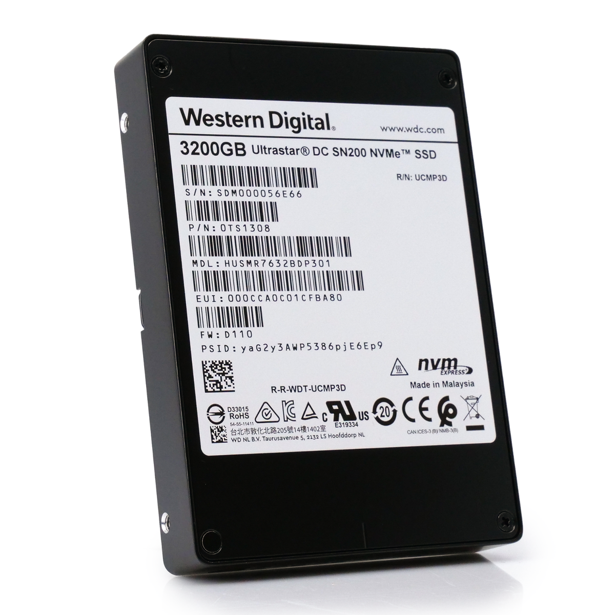 内蔵型SSD HGST Ultrastar DC SN640 960GB U.2 SSD 内蔵型SSD HGST Ultrastar DC SN640 960GB U.2 SSD Ultrastar DC