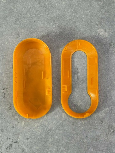 Orange Replacement Key Fob Trim Cover Shell Case Fiat 500, Abarth, Punto, Panda - Picture 3 of 5