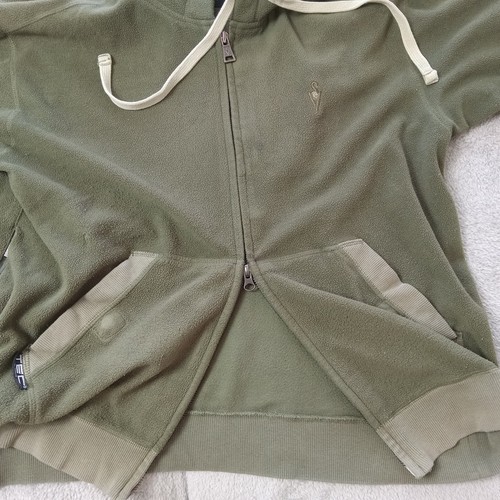 SCOTTeVEST Sweater Mens Small Olive Green Full Zip Hoodie TEC Pockets Headphone - Picture 16 of 20