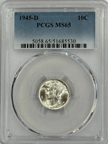1945-D Mercury Dime PCGS MS65