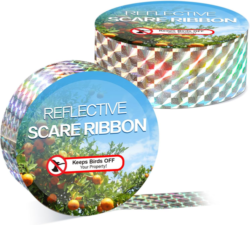 Bird Scare Tape Ribbon(524Ft) - Reflective Tape for Birds - Keep Birds Away Outd - Picture 12 of 12