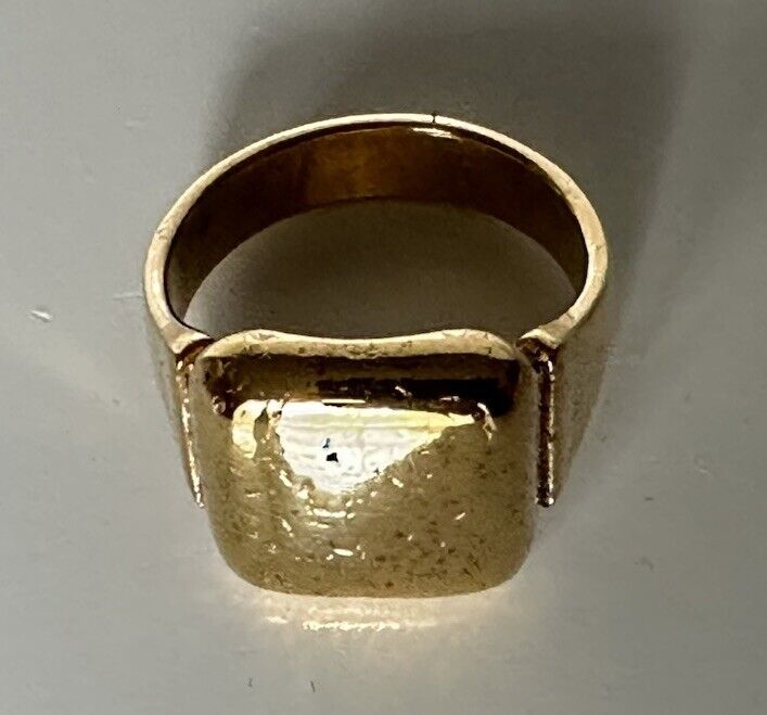 Bottega Veneta Gold Plated Sterling Silver Ring Size 17 (8 Bottega Veneta Gold Plated Sterling Silver Ring Size 17 (8