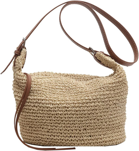 Borsa a Mano in Paglia, Da Donna, Estiva, in Paglia, Grande, Con Tracolla in Pel - Foto 11 di 12