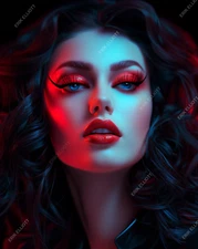 Fantasy Girl 8x10 Photo Art Print - Hot Vampire Female Model Sexy Woman Picture
