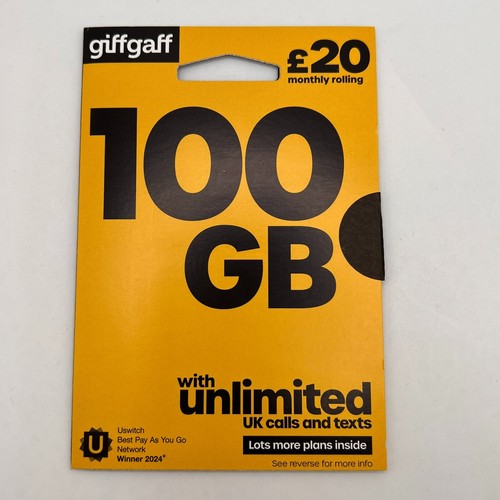 NEW Giffgaff Giff Gaff SIM Card 3 in 1 Nano Micro Standard FREE £5* PAYG - Picture 4 of 5