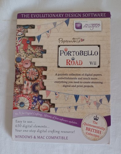 Docrafts Papermania Portobello Road CD ROM Digital Designerpapier Basteln PC/Mac