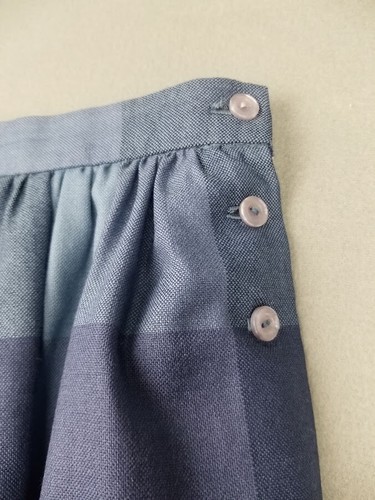 Vtg Woollen Mill Skirt 10 Tartan Plaid Wool 10 Blue Midi Pockets Lined Class - Picture 5 of 21