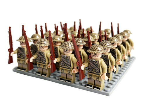 Set 24 pezzi figurine militari WW2 (USA, UK, GER, FRA, SOVIET), regalo giocattolo fai da te per bambini - Foto 8 di 35