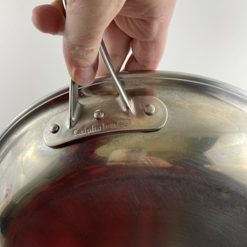 Calphalon 12 Inch Fry Pan W/ Glass Lid Stainless Steel Model 1392 - Picture 10 of 10