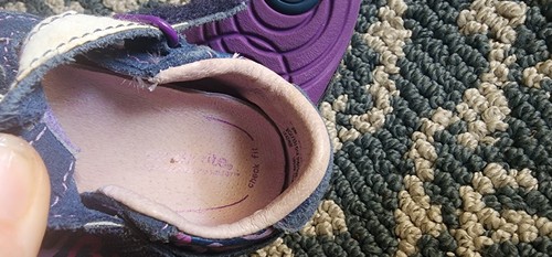 Stride Rite Baby Girls 3 Medium Shoes “Cynthia” Mary Jane Purple Flower T-Strap - Picture 6 of 7
