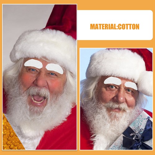5 Pairs Santa Eyebrows Elder Fake Bushy Christmas Cosplay Accessories - Imagen 8 de 12