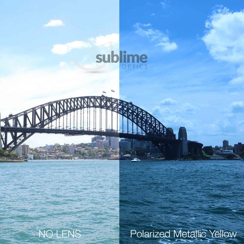 POLARIZED Metallic Yellow Replacement Lenses for Ray Ban Clubmaster 51mm RB3016 - Picture 5 of 5