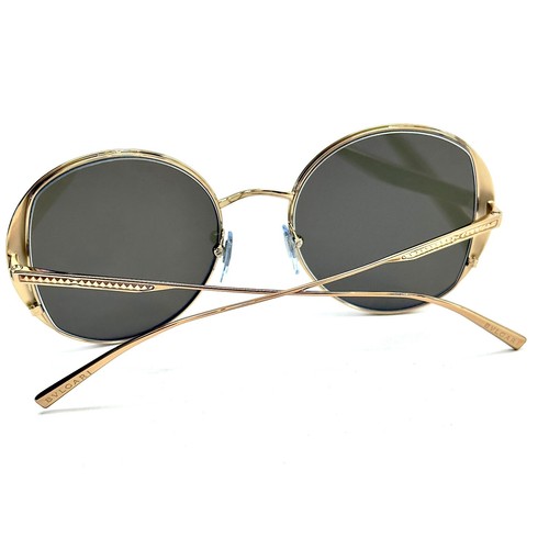 BVLGARI BV6169 Rose Gold Mirrored Round Metal Fashion Sunglasses 6169 Authentic - Picture 7 of 10