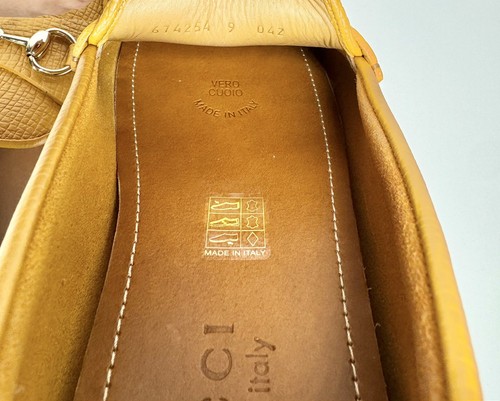 GUCCI HORSEBIT ACAPULCO MOCCASIN DRIVING LOAFER LEATHER SUN OIL MENS 9 US 9.5 - Picture 7 of 11