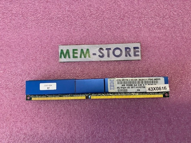 41Y2756 39M5854 4GB PC3200 ECC 4Rx4 CL3 VLP Memory IBM servers - Image 2 of 2