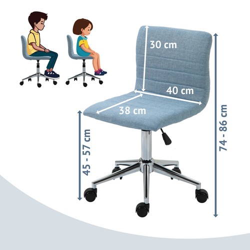 SVITA LINUS Schreibtischstuhl Drehstuhl Bürostuhl Kinder-Zimmer Stoff Kunstleder - Bild 7 von 80