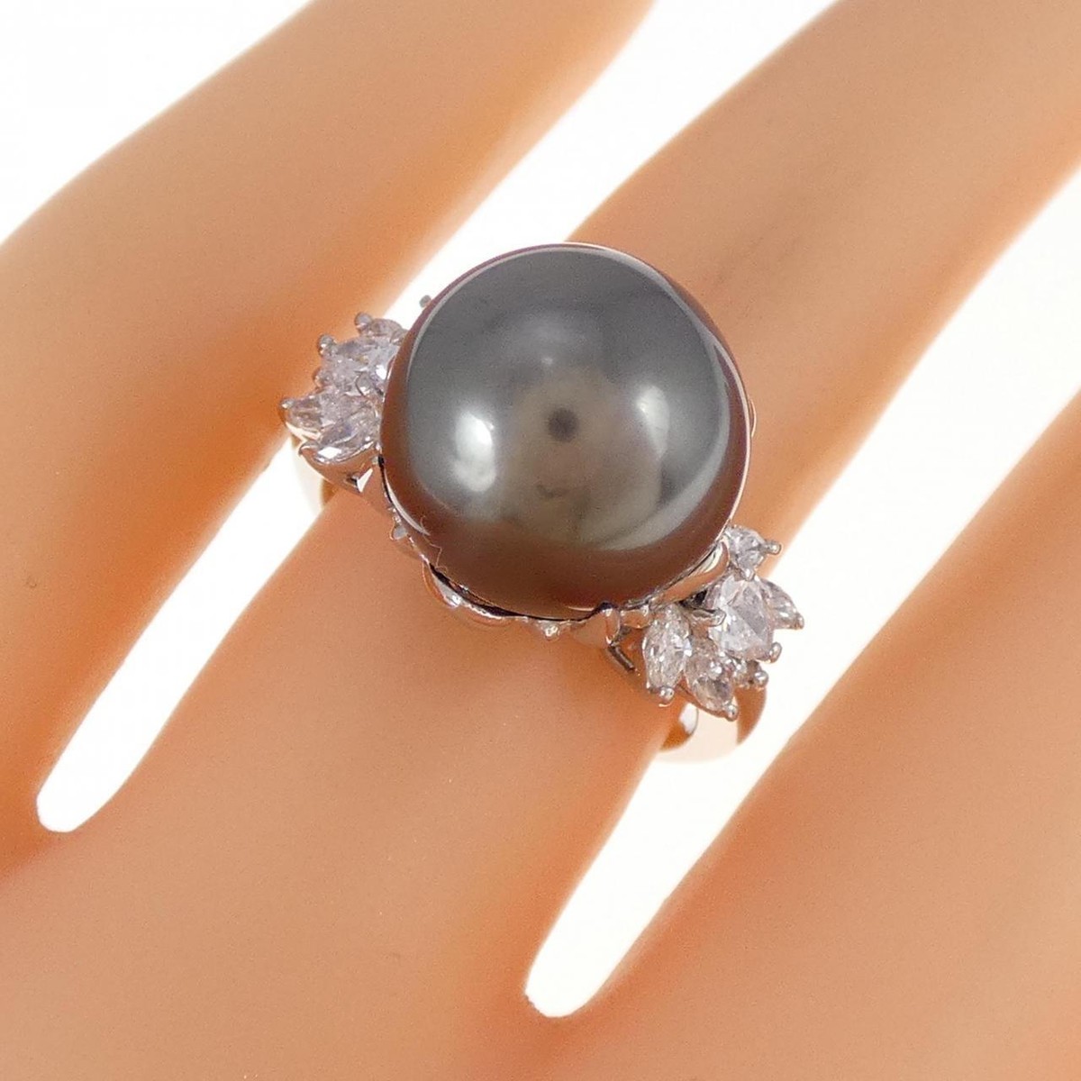 Authentic PT Black Pearl Ring 11.7mm #270-003-895-4914 | eBay
