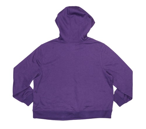 Ideology Plus Size Hooded Fleece Solid Color w/Pocket Women's Sweatshirt NWT - Picture 3 of 5