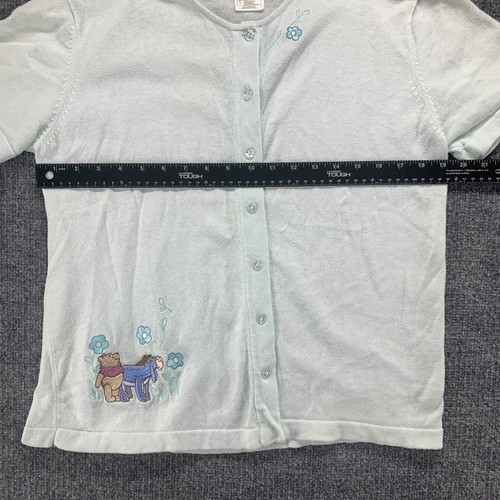 Disney Sleepwear Girls Large Blue Pajama Top Button Up Winnie The Pooh Casual - Picture 7 of 12