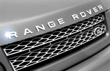 CHROME SILVER FRONT HOOD REAR TAILGATE EMBLEM FOR RANGE ROVER GENUINE OEM