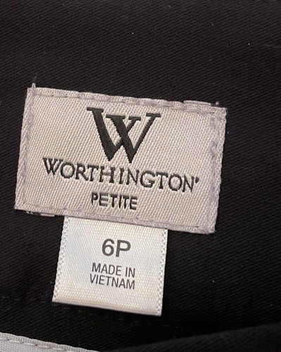 WORTHINGTON WomensSize 6 Petite Black Straight Lined Career Business Skirt - Picture 3 of 11