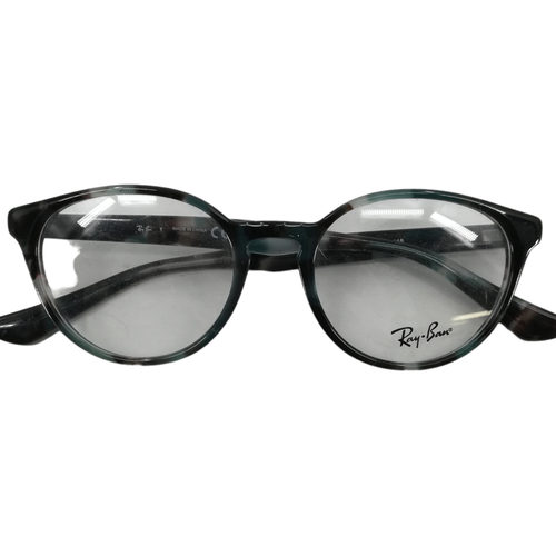 Ray-Ban Round Tortoise Shell Plastic Eyeglass Frames 5390 5949 50-19-145 Blue