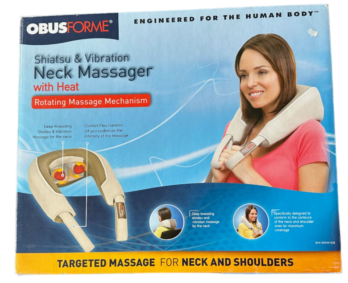 Neck Massager Shiatsu andVibration and Heat Obusforme Good