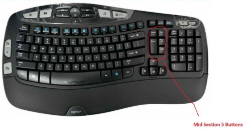 Tastiera Logitech K550 Comfort Wave tasti di ricambio pulsanti parti piastrelle gamba USB - Foto 48 di 52
