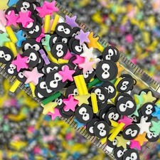 FAKE Black Carbon Mixed Color Star Polymer Clay Sprinkle Mix NOT EDIBLE D9-06