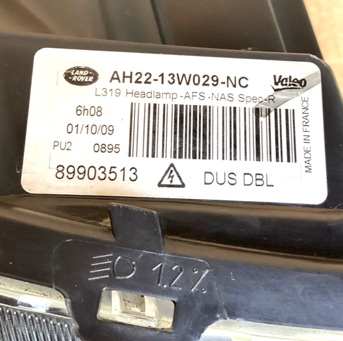 ✅TESTED 2010 LAND ROVER LR4 RIGHT SIDE XENON LED HALOGEN HEADLIGHT AH2213W029 NC - Imagen 23 de 24