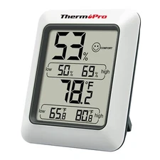 ThermoPro TP50 Digital Hygrometer & Indoor Thermometer with Humidity Gauge