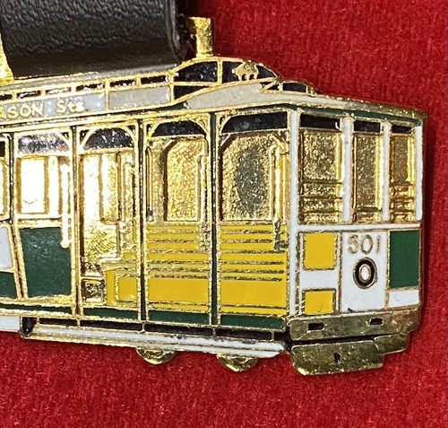 VINTAGE *SAN FRANCISCO, CALIFORNIA* (POWELL & MASON STS.) "TROLLEY" LUGGAGE TAG! - Picture 5 of 14