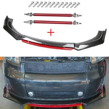 Front Bumper Lip Splitter Spoiler Body Kit Carbon Fiber Rods For Scion tc xb