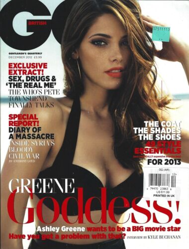 ASHLEY GREENE GQ MAGAZINE UK BRITISH DECEMBER 2012 👍