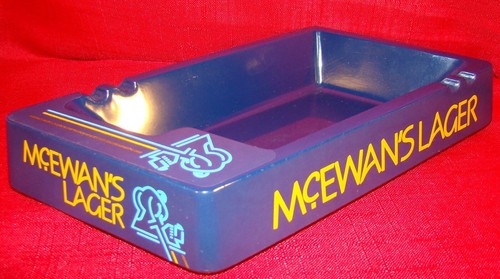 McEWAN’S LAGER BLUE MELAMINE ASHTRAY + 6 BAR MATS - EXCELLENT CONDITION! - Picture 7 of 10