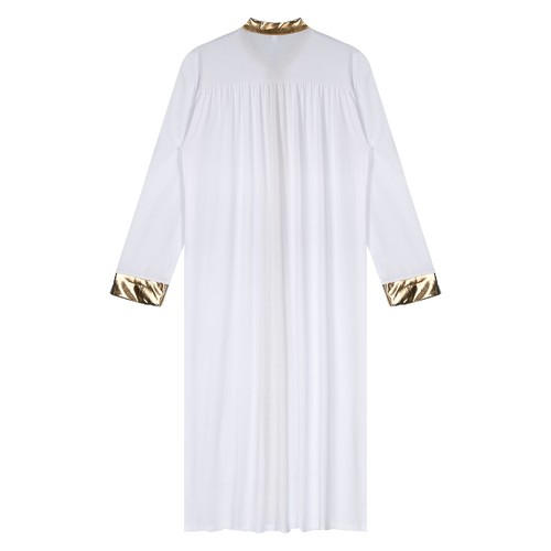 Herren Pastor Rollenspiel Kostüm Ständer Kragen Pastor Kleider lose religiös lang - Bild 11 von 35