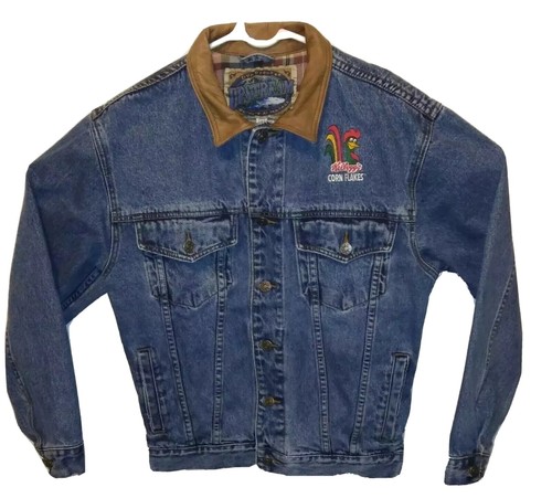 Dunbrooke Upstream Kellogg's Corn Flakes blue jean denim trucker jacket sz S - Picture 1 of 12