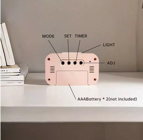 LED Digital Bedside Snooze Alarm Clock Time Temperature Day Night Mode Clock UK - Picture 10 of 35