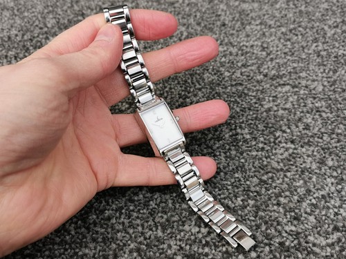 Laurens Watch, Pearl Rectangular Dial Stainless Steel Bracelet Day Evening - Picture 11 of 20