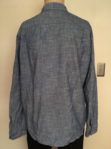 LEVIS LANGARM CHAMBRAY HEMD MIT KNÖPFEN geknöpfter Kragen WEISSES ETIKETT L - Bild 4 von 12