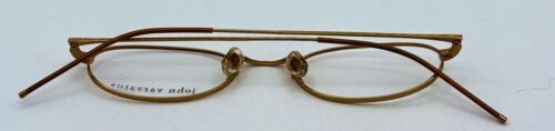 John Varvatos Eyeglasses Oval Men Gold Metal Eyewear Frame V127 48mm - Picture 12 of 14