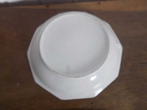 Assiette bouillie bébé  bouchon FRANCE porcelaine style Germaine Bouret rose or - Picture 3 of 3